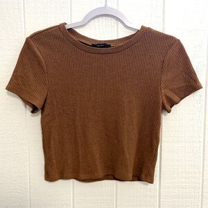 Brown crop top
